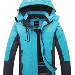 Wantdo Women’s Waterproof Mountain Jacket Fleece Windproof Ski Jacket US M  Blue Medium