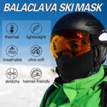 Oliumt Fleece Balaclava Ski Mask for Men&Women,Warm/Breathable/Stretchy/Lightweight,for Skiing/Snowboarding/Motorcycling Black
