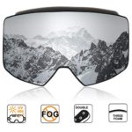 PHZ. Ski Goggles Snowboard Goggles UV 400 Protection Anti Fog Snow Goggles for Men Women Youth