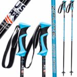 Zipline Ski Poles Carbon Composite Graphite Lollipop U.S. Ski Team Official Ski Pole – Choose Color and Size (Blueberry, 42 in. / 107 cm)