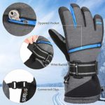 Waterproof Ski Gloves, Winter Warm Cozy 3M Thinsulate Snow Gloves for Skiing, Snowboarding, Shoveling, Cycling, Outdoor Sports, Gifts for Men,Women
