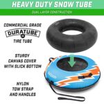 GoSports 44 in Heavy-Duty Winter Snow Tube with Premium Canvas Cover – Commercial Grade Sled – Choose Your Style