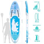 FunWater SUP Inflatable Stand Up Paddle Board 10’6” Ultra-Light Paddleboard with ISUP Accessories,Fins,Adjustable Paddle, Pump,Backpack, Leash, Waterproof Phone Bag,Kayak Seat