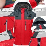 GEMYSE Men’s Mountain Waterproof Ski Snow Jacket Winter Windproof Rain Jacket (Red,Small)