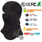 Battery Balaclava Face Mask Cold Weather,Heated Hat Windproof Thermal Fleece Ski Mask?Winter Women Men Skiing,Motorcycle,Riding Head Wrap Black