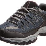 Skechers Sport Men’s Afterburn Memory Foam Lace-Up Sneaker, Navy, 11 M US