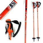 Ski Poles Carbon Composite Graphite – Zipline “Blurr” 16.0 U.S. Ski Team Official Ski Pole (Downhill / Mens / Womens / Kids / Junior / Freestyle / Racing) (Salmon Red, 46″ in./117 cm)