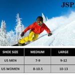 Men’s Warm Thermal socks, JSPA Womens Skiing Socks Insulated Extra Warm Crew Socks for Men, Heavily Brushed Fuzzy Warm Lining Soft Socks for Cold Winter, Snowboarding Socks,1 Pair Light Grey Medium