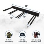 StoreYourBoard Ski Wall Storage Rack, 2 Pack Holds 16 Pairs, Steel Home and Garage Skis Mount