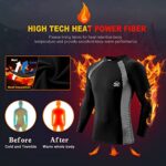 MEETWEE Men’s Thermal Shirts, Long Sleeve Fleece Lined Base Layer Cold Weather Winter Warm Compression Tops Skiing