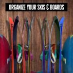 SKI BLOCKS Snowboard and Ski Storage Rack – Set of 2 Portable & Non-Slip Design Ski Holder for Outdoor and Indoor Organization, Fits any Ski/Snowboards, Holds 6 Skis (Grey)