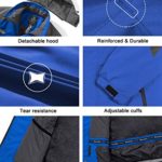 Wantdo Men’s Waterproof Mountain Jacket Fleece Windproof Ski Jacket US XL Sky Blue XL