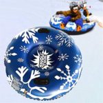 Fewear Snow Tube for Winter Outdoor Skiing Sports, 40 inch Inflatable Ski Ring with Handles, Heavy Duty Snow Sleds for Kids and Adults Blue (Blue)