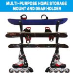 Poskad Snowboard Wall Mount Rack,Adjustable Storage Layers Space Saving Design,Home and Garage SKi Board Storage. (3 Set)