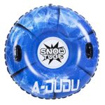 A-DUDU Snow Tube – Super Big 47 Inch Inflatable Snow Sled with Rapid Valves – Heavy Duty Inflatable Snow Tube Made by Thickening Material of 0.6mm – Free Waterproof Carrying Bag