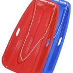 Slippery Racer Downhill Sprinter Snow Sled (2 Pack), Red/ Blue