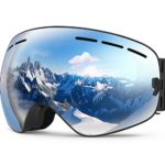 Zionor X Ski Snowboard Snow Goggles OTG Design for Men & Women with Spherical Detachable Lens UV Protection Anti-fog