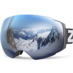 ZIONOR X4 Ski Snowboard Snow Goggles Magnet Dual Layers Lens Spherical Design Anti-fog UV Protection Anti-slip Strap for Men Women