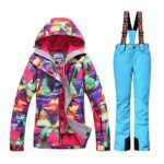 HOTIAN Women’s High Windproof Technology Colorful Printed Snowboard Clothing Ski Jacket