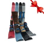 Team Magnus Kids Skis 65cm – Plastic Mini Snow Skis with Quality Buckled Straps for Back Yard or Park to Build Cross Country & Downhill Technique – Fits All Boots /Shoes Age 3 to Size 10 (Red)