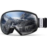 OutdoorMaster OTG Ski Goggles – Over Glasses Ski/Snowboard Goggles for Men, Women & Youth – 100% UV Protection (Black Frame + VLT 10.1% Grey Lens)