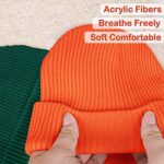 LAKIBOLE 2 Pack Beanie Hats for Men Spring Summer Autumn Winter Slouchy Beanies for Women Teenage (OrangeRed&Green)