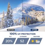 Yuzonc Ski Goggles, Snowboard Goggles for Men and Women,100% UV Protection Anti-Fog OTG Magnetic Interchangeable Lenses