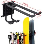 Walmann Garage Storage Organization System Ski Wall Rack 5 Pairs of Skis Mount Hanger Home Shed and Garage Snowboard Wall Rack System Holds Up to 300lbs
