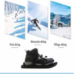 Lucakuins Outdoor Skiing Mini Sled Mini Snowboard Sled Shoes Anti-Slip Foot Panels Snow Board Ski Boots Outdoor Skiing Winter Sports Equipment (Black)