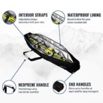 StoreYourBoard Ski Travel Bag, Waterproof Padded Carrier Holds Single Pair of Skis, Gloves, Jackets, and Accesories