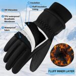 XTSZX Winter Warm Gloves for Men Women Touchscreen Gloves Cold Weather Windproof Thermal Snow Gloves for Running Cycling Skiing Working Hiking(Large)
