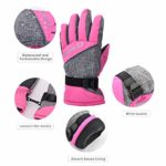 Kids Winter Snow&Ski Gloves-3M Thinsulate Waterproof Cold Weather Youth Gloves for Skiing,Snowboarding-Fits Boys and Girls