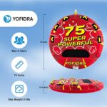 Yofidra Towable Tube for Boating, Fits1-3 Rider Options? with Quick Connect Head and Storage Bag