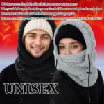 Balaclava Grey Ski Hat Windproof Ride Mask, Men’s and Women’s Winter Skiing Clothing, Winter Hat and Neck Warmer, Cold Weather Outdoor Clothing Warm Mask and Scarf