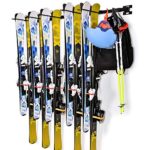 Ski Snowboard Wall Storage Rack | Holds 10 Pairs | Ski Wall Mount Home & Garage Storage Hanger Garage Storage Mount System,Black