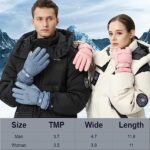 ALTALIVA Warm Winter Snow Gloves Thermal Waterproof Windproof Touchscreen Ski Snowboard Women Men Gloves for Skiing Walking Cycling Climbing (Yellow,Woman)