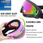 Ski Goggles, Yidomto Pack of 3 Snowboard Goggles for Kids,Boys,Girls,Youth, Mens,Womens,with UV Protection,Windproof,Anti Glare(Black-Pink-White)