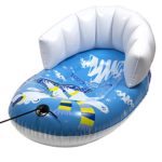 Pipeline Sno Polar Bear Snow-Pal Inflatable Kids Snow Tube with High Back Seat, 33″ Inches Long