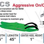 Pro-C Pair of Red C&A Pro XCS 6-3/4″ Snowmobile Skis W/Black C&A Loops