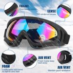 Dapaser 4 Pack Ski Goggles, Snowboard Goggles for Adults Men Women Youth Kids Boys Girls, Soft Motorcycle Atv Winter Sport Goggles with Anti Fog Glare UV 400 Protection, Wind Resistance Snow Goggles…