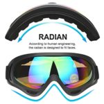 Anni Coco Ski Goggles, Snowboard Goggles for Men Women & Youth, Kids, Boys & Girls, Snow Goggle Winter Skiing Sport Goggles with Helmet Anti Fog Protection, Anti-Glare Lenses, Wind Resistance, 2 Pack