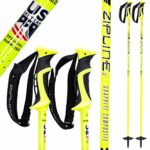 Zipline Ski Poles Carbon Composite Graphite Blurr 16.0 U.S. Ski Team Official Ski Pole (Downhill/Mens/Womens/Kids/Junior/Freestyle/Racing) (Screaming Yellow, 48″ in./122 cm.)