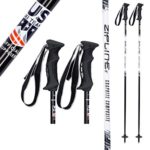 Ski Poles Graphite Carbon Composite – Zipline Lollipop U.S. Ski Team Official Supplier (Midnight Black, 46″ in./117 cm)