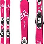 Salomon QST Lux Jr S Skis w/ C5 GW Premounted Bindings Girls Sz 100cm Pink/White
