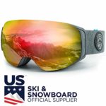 WildHorn Outfitters Roca Ski Goggles & Snowboard Goggles- Premium Snow Goggles Men, Women Kids. Features Quick Change Magnetic Lens System Integrated Clip Lock.