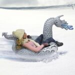 GoFloats Winter Snow Tube – Inflatable Sled for Kids and Adults (Choose from Unicorn, Disney’s Frozen, Ice Dragon, Polar Bear, Penguin, Flamingo)