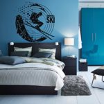 Wall Decal Sticker Bedroom downhill ski winter sport snow mountains boys teenager room 227b