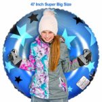 Kupton Inflatable Snow Tube for Sledding, Snow Sleds for Kids and Adults, Heavy Duty 47 Inch Large Size Snow Tube with Strong Handles, Thickening Freeze-Proof & Wear-Resistant Material
