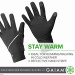 Gaiam Running Gloves Womens Cold Weather Touchscreen Compatible – Warm Winter Running Gear for Women – Walking, Running, Hiking, Biking/Cycling, Workout, Exercise/Fitness (S/M)