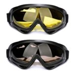 Snow Goggles,FOME 2pcs Sport Sunglasses Snow Goggles Snowboard Goggles with UV400 Protection Windproof Anti-Glare Lenses for Kids Men Women Adults for Riding Motorcycle Skating Skiing Snowboarding